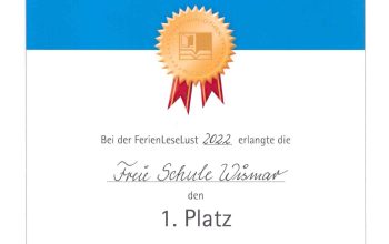 Ferienleselust 1. Platz